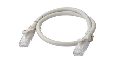8WARE Cat6a UTP Ethernet Cable 0.5m (50cm) Snagless Grey